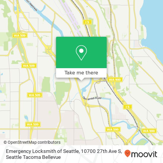 Mapa de Emergency Locksmith of Seattle, 10700 27th Ave S