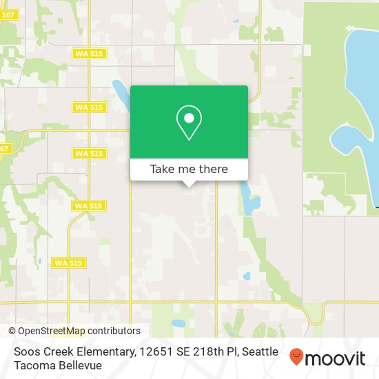 Mapa de Soos Creek Elementary, 12651 SE 218th Pl