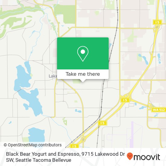 Black Bear Yogurt and Espresso, 9715 Lakewood Dr SW map