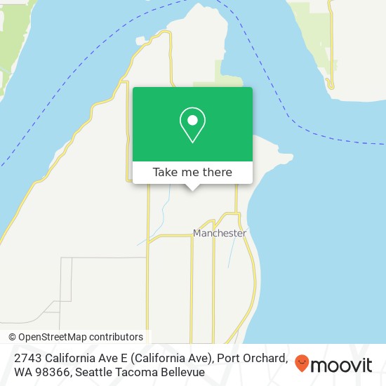 Mapa de 2743 California Ave E (California Ave), Port Orchard, WA 98366