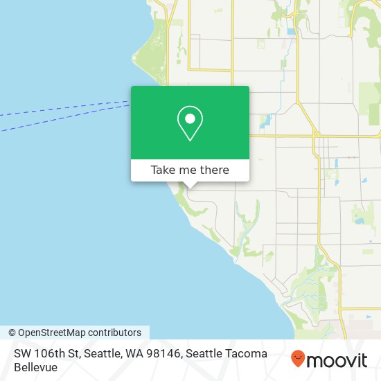 Mapa de SW 106th St, Seattle, WA 98146