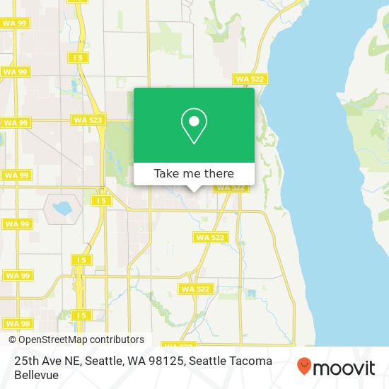 Mapa de 25th Ave NE, Seattle, WA 98125