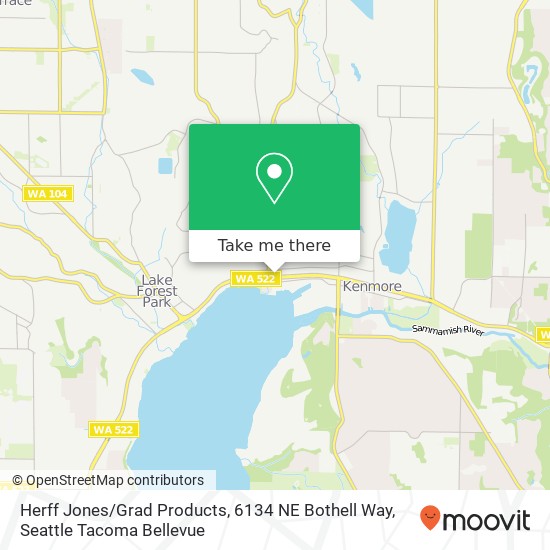 Mapa de Herff Jones / Grad Products, 6134 NE Bothell Way