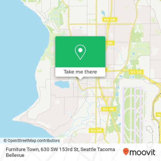 Furniture Town, 630 SW 153rd St map