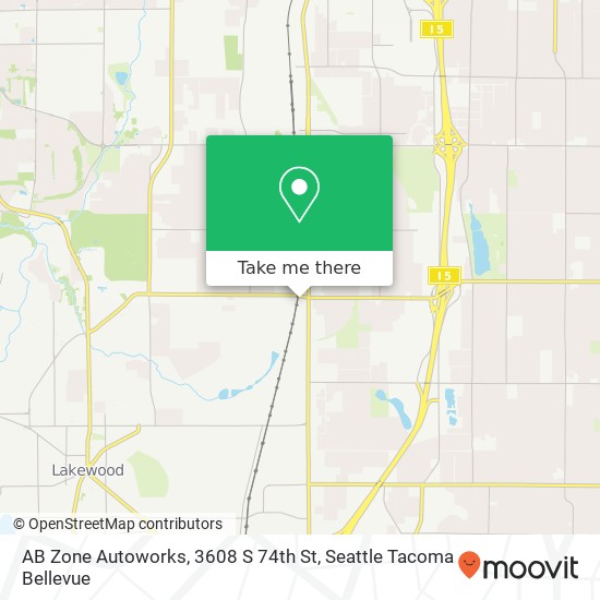 Mapa de AB Zone Autoworks, 3608 S 74th St