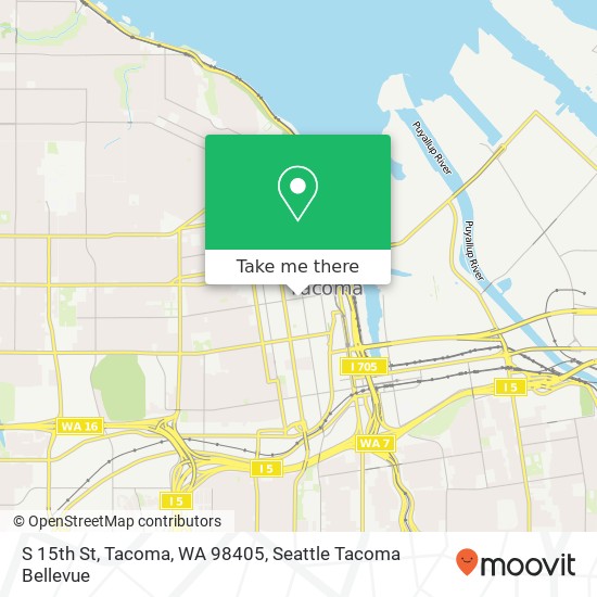 Mapa de S 15th St, Tacoma, WA 98405