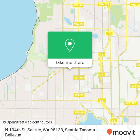 Mapa de N 104th St, Seattle, WA 98133