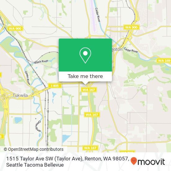 Mapa de 1515 Taylor Ave SW (Taylor Ave), Renton, WA 98057
