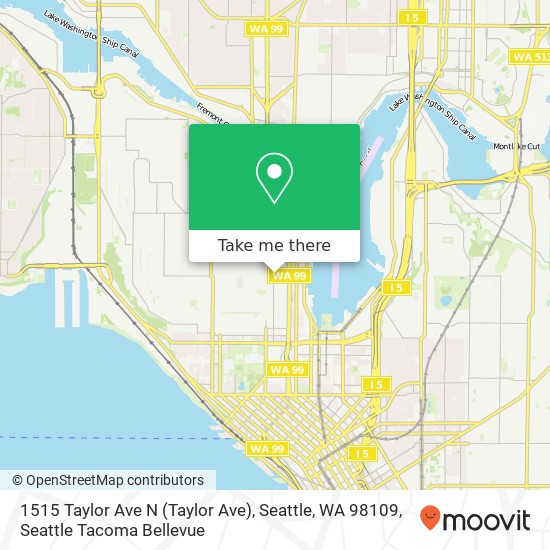 Mapa de 1515 Taylor Ave N (Taylor Ave), Seattle, WA 98109