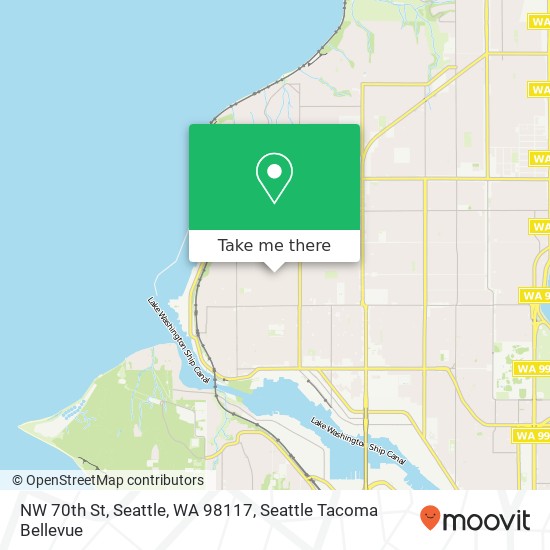 NW 70th St, Seattle, WA 98117 map