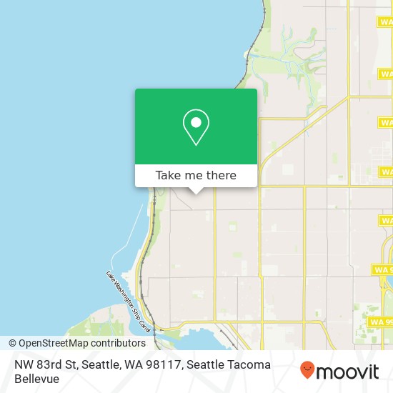 Mapa de NW 83rd St, Seattle, WA 98117