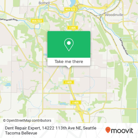 Mapa de Dent Repair Expert, 14222 113th Ave NE