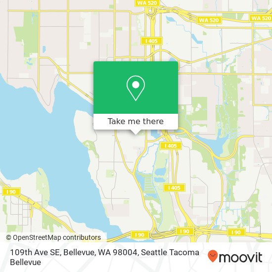 109th Ave SE, Bellevue, WA 98004 map