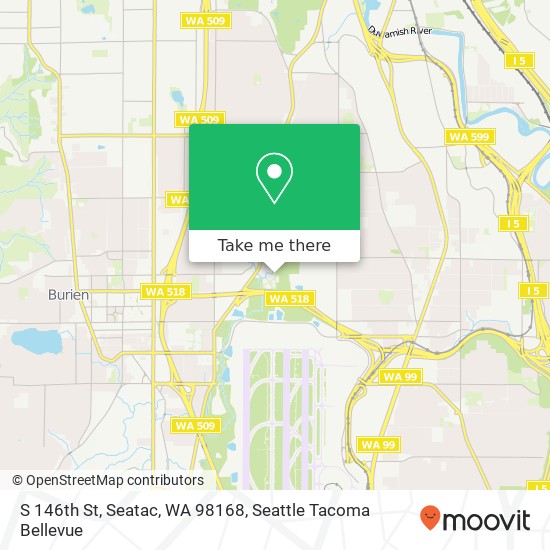 Mapa de S 146th St, Seatac, WA 98168