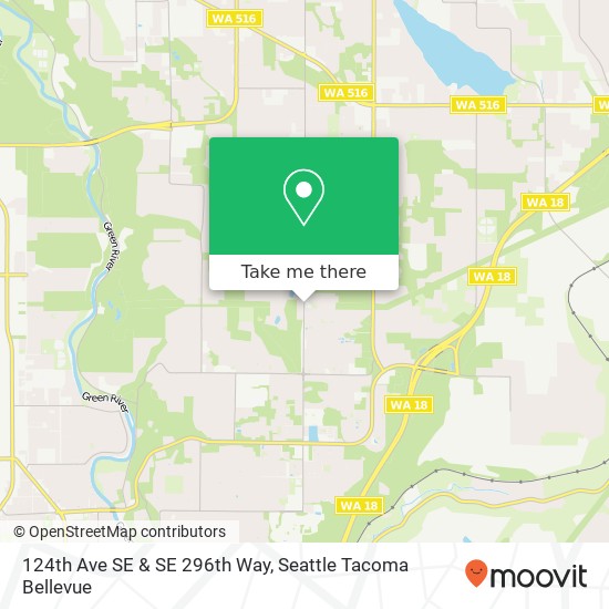 124th Ave SE & SE 296th Way map