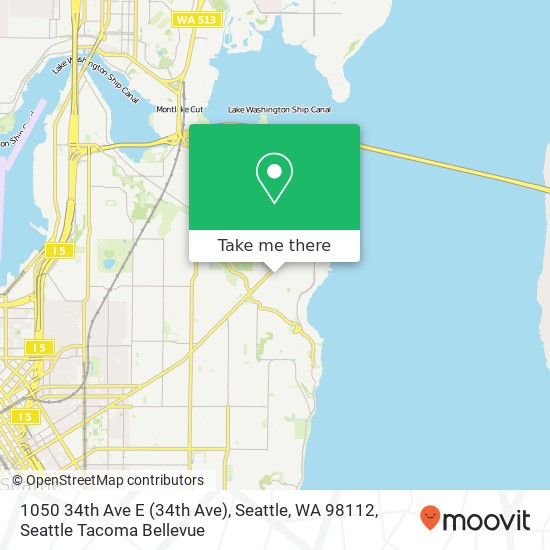 Mapa de 1050 34th Ave E (34th Ave), Seattle, WA 98112