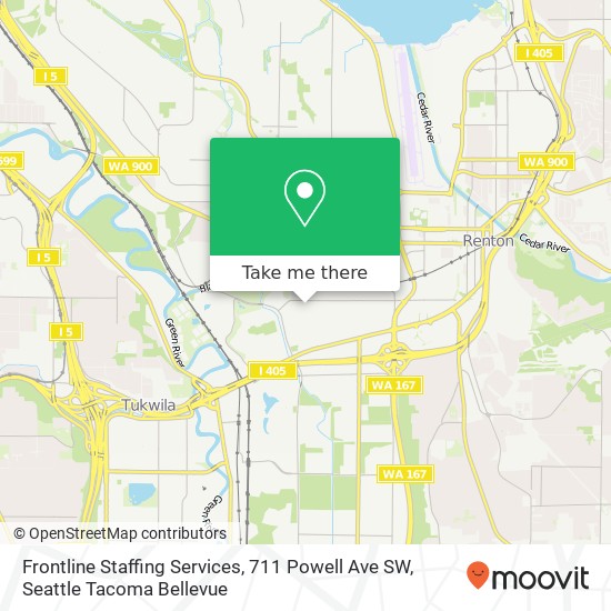 Mapa de Frontline Staffing Services, 711 Powell Ave SW