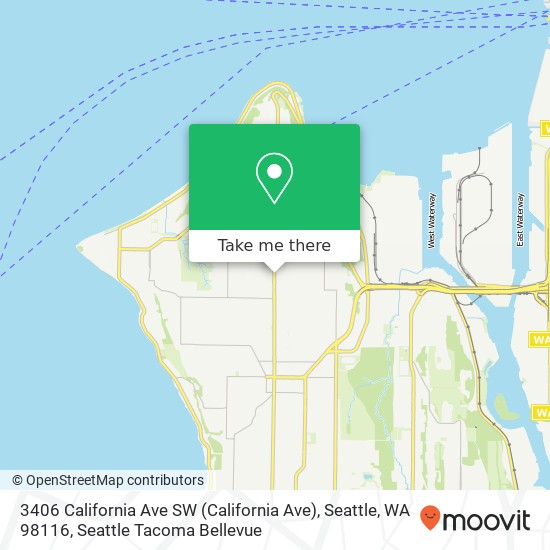 3406 California Ave SW (California Ave), Seattle, WA 98116 map