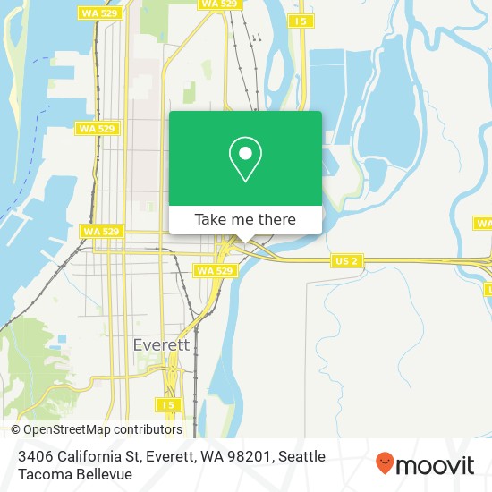 3406 California St, Everett, WA 98201 map