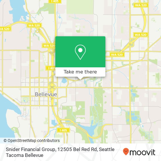 Mapa de Snider Financial Group, 12505 Bel Red Rd