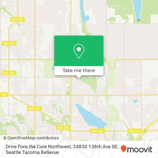 Mapa de Drive Fore the Cure Northwest, 24830 136th Ave SE