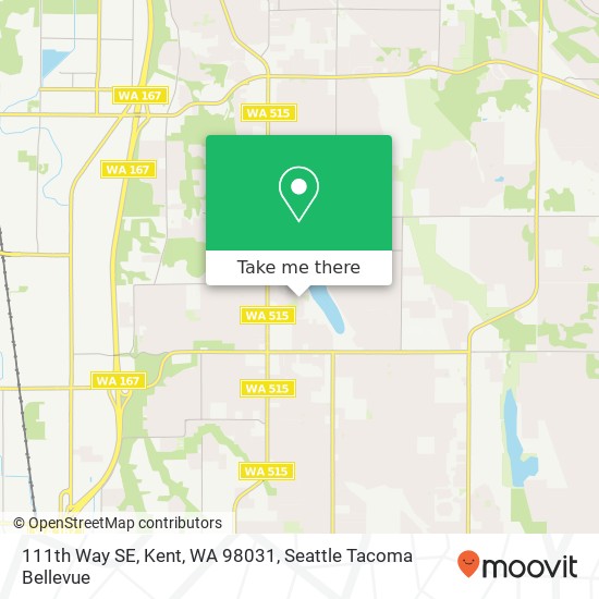 Mapa de 111th Way SE, Kent, WA 98031