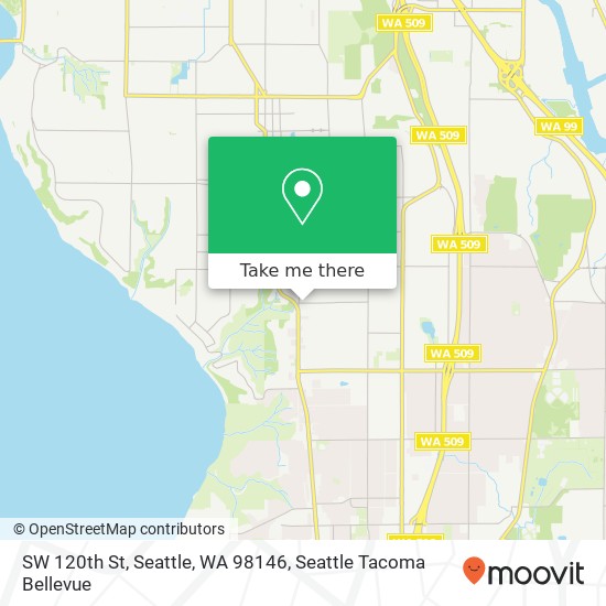 Mapa de SW 120th St, Seattle, WA 98146
