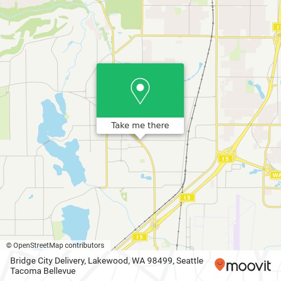 Mapa de Bridge City Delivery, Lakewood, WA 98499