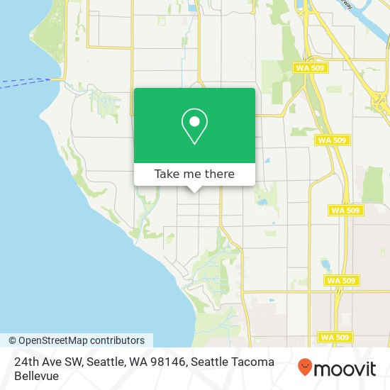 Mapa de 24th Ave SW, Seattle, WA 98146