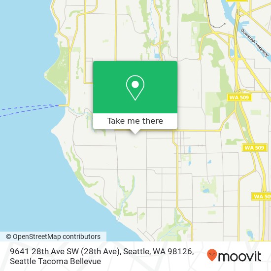 Mapa de 9641 28th Ave SW (28th Ave), Seattle, WA 98126