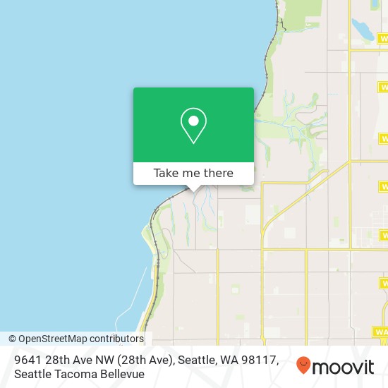 Mapa de 9641 28th Ave NW (28th Ave), Seattle, WA 98117