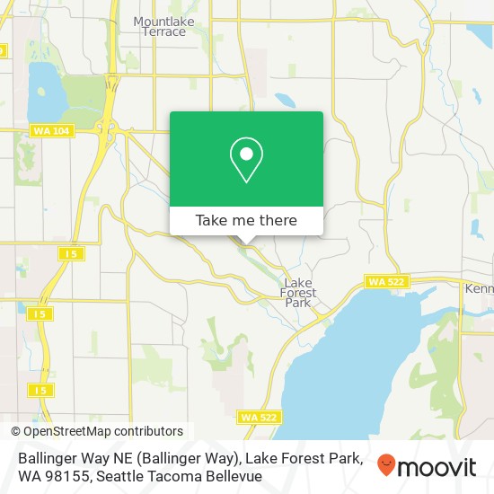 Ballinger Way NE (Ballinger Way), Lake Forest Park, WA 98155 map