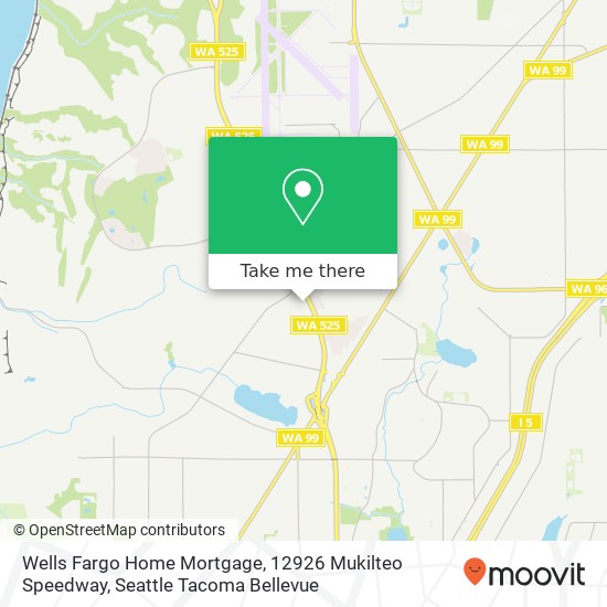 Mapa de Wells Fargo Home Mortgage, 12926 Mukilteo Speedway