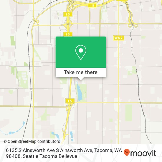 Mapa de 6135,S Ainsworth Ave S Ainsworth Ave, Tacoma, WA 98408
