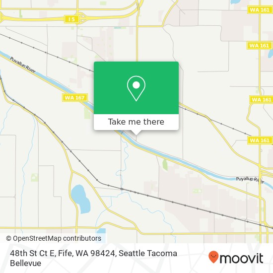 Mapa de 48th St Ct E, Fife, WA 98424