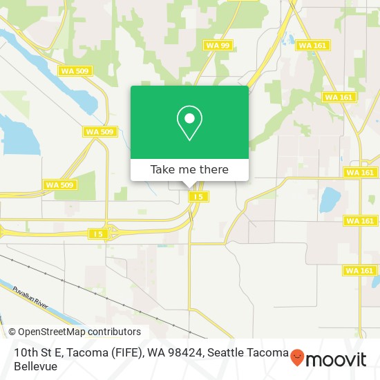 Mapa de 10th St E, Tacoma (FIFE), WA 98424