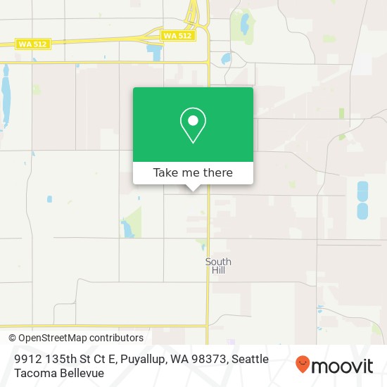 Mapa de 9912 135th St Ct E, Puyallup, WA 98373