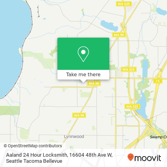 Aaland 24 Hour Locksmith, 16604 48th Ave W map