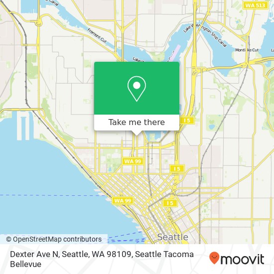 Mapa de Dexter Ave N, Seattle, WA 98109