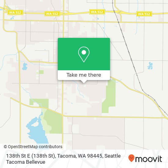 Mapa de 138th St E (138th St), Tacoma, WA 98445