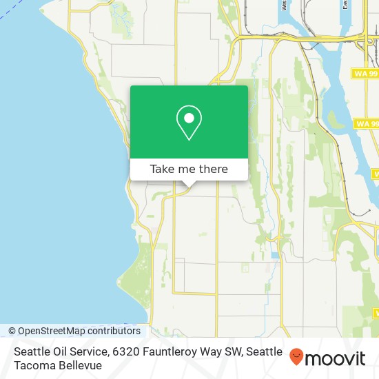 Mapa de Seattle Oil Service, 6320 Fauntleroy Way SW