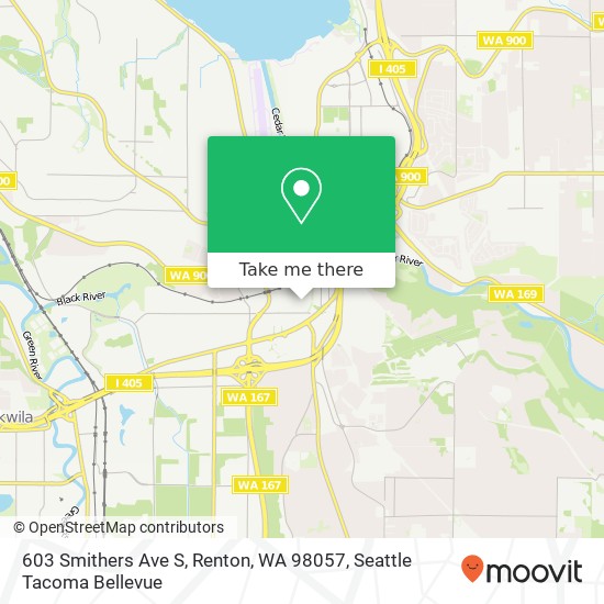 Mapa de 603 Smithers Ave S, Renton, WA 98057