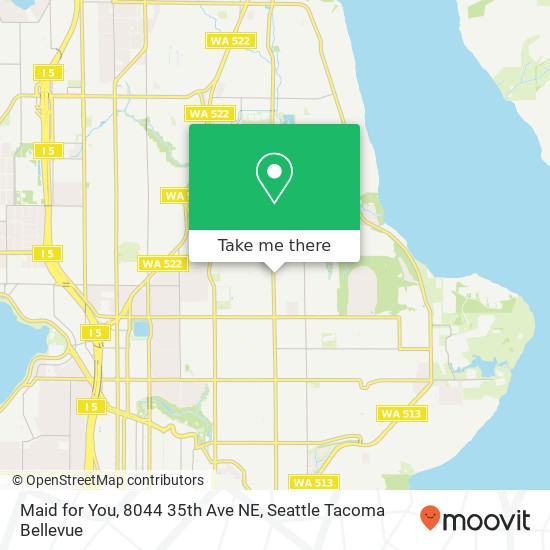 Maid for You, 8044 35th Ave NE map