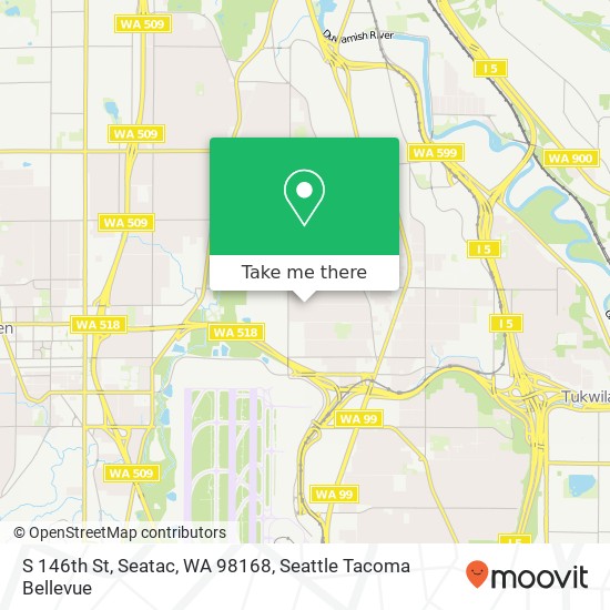 Mapa de S 146th St, Seatac, WA 98168