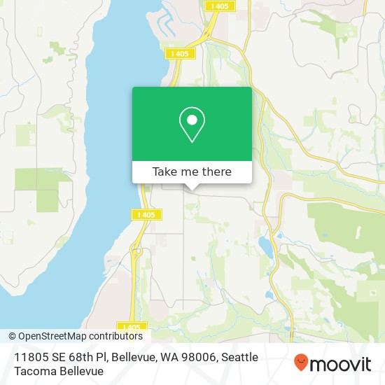 Mapa de 11805 SE 68th Pl, Bellevue, WA 98006