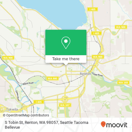 Mapa de S Tobin St, Renton, WA 98057