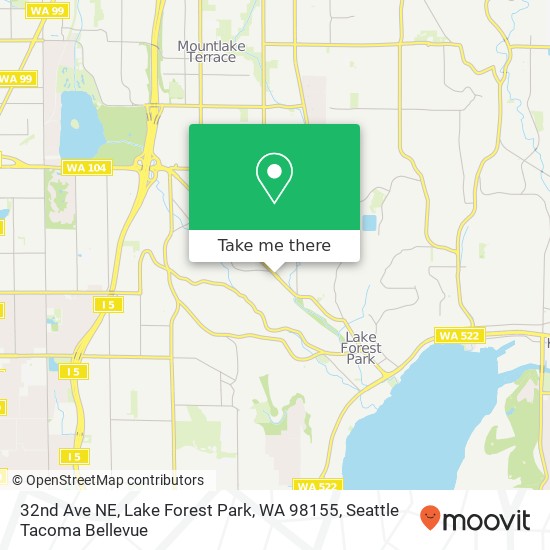 32nd Ave NE, Lake Forest Park, WA 98155 map