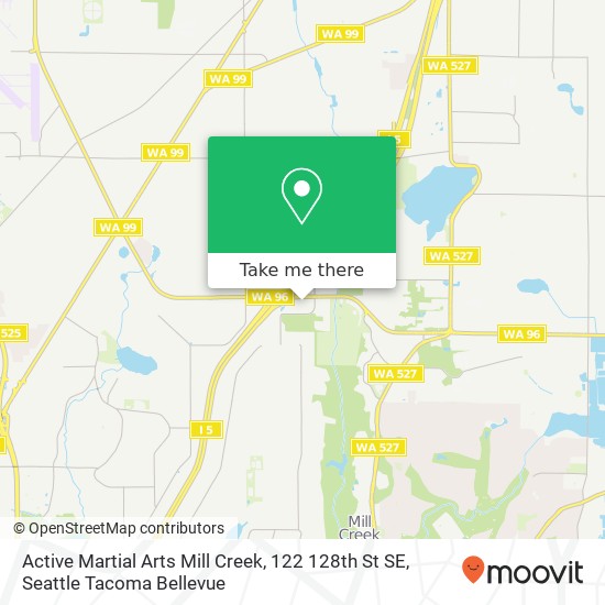 Mapa de Active Martial Arts Mill Creek, 122 128th St SE
