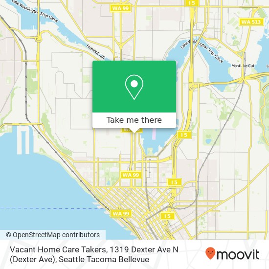 Mapa de Vacant Home Care Takers, 1319 Dexter Ave N