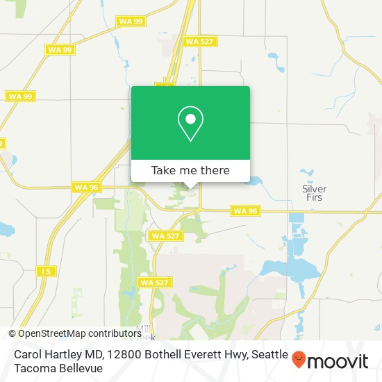 Mapa de Carol Hartley MD, 12800 Bothell Everett Hwy